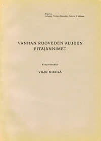 Vanhan Ruoveden alueen pitäjännimet